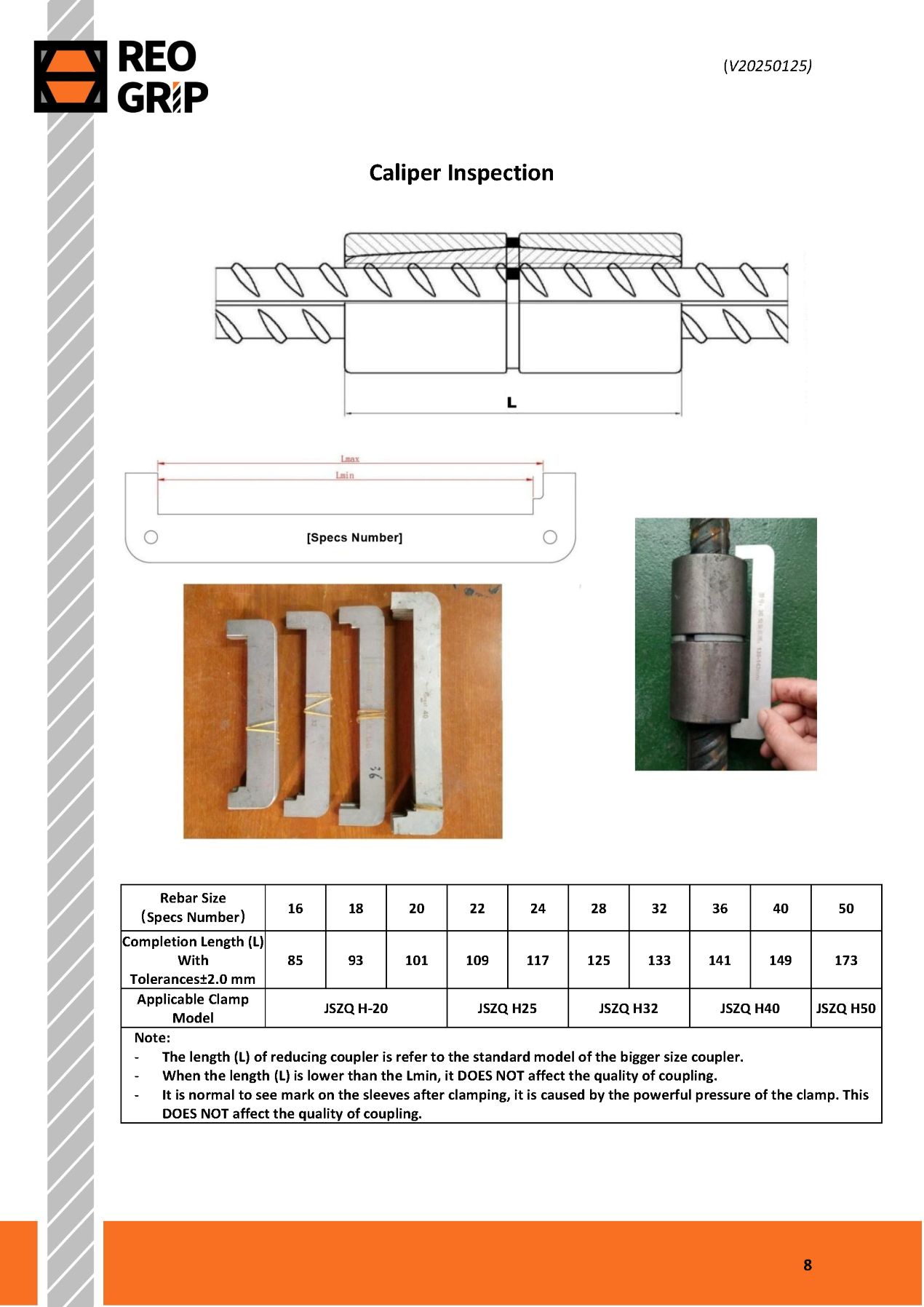 Engineering Data Sheet - Caliper Inspection